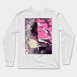 Purple and Pink Abstract Long Sleeve T-Shirt